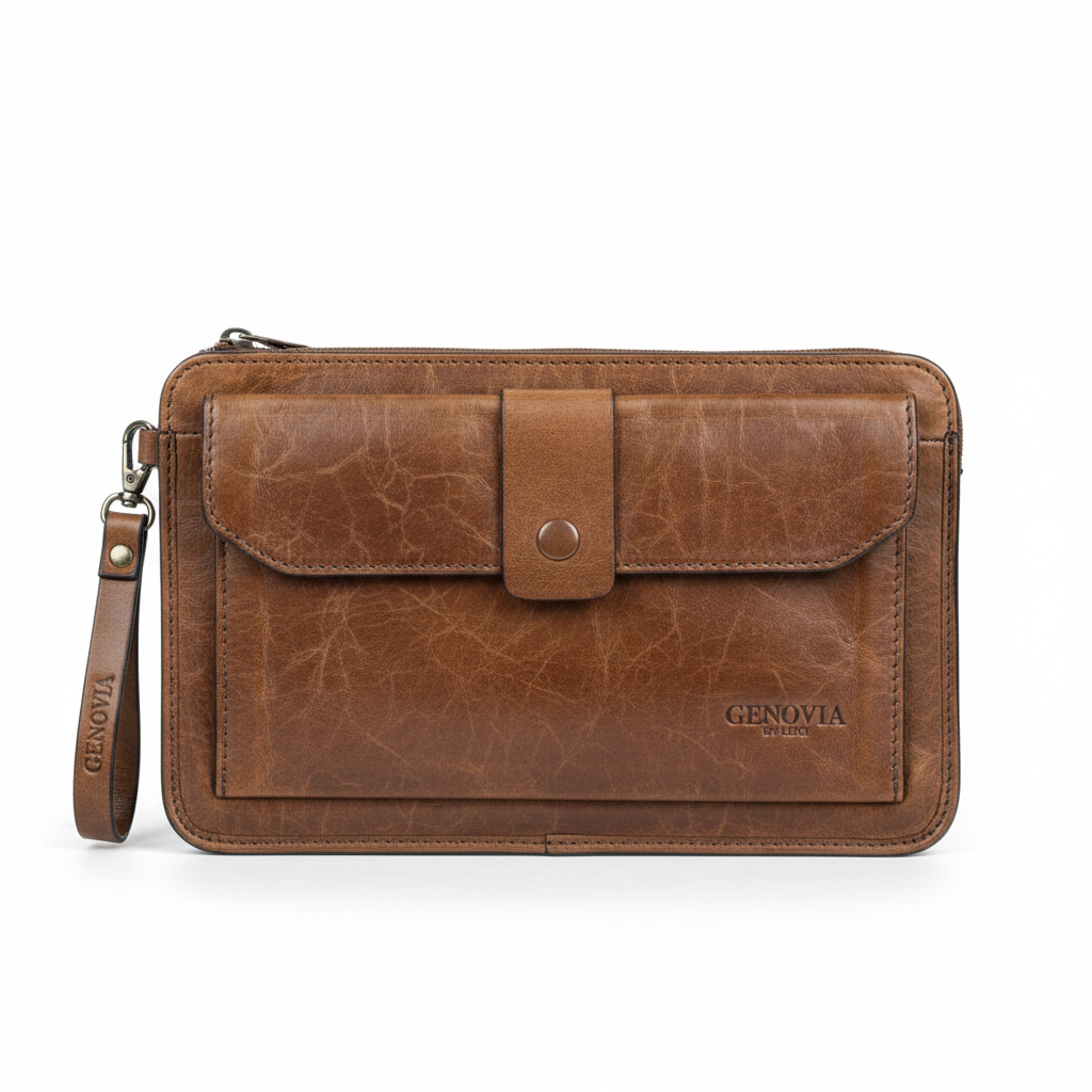 Genovia by Leici Cognac Brown Clutch – Ghost