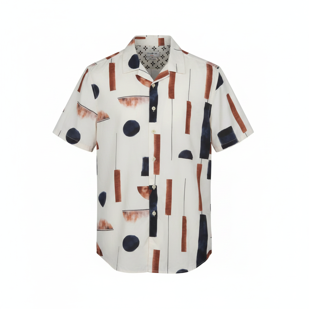 Abstract Art Print Short-Sleeve Shirt
