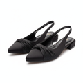 Ghost Mannequin — Black Crystal Bow Slingback