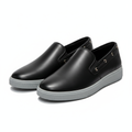 Ghost Mannequin — Black Silver Eyelet Slip-On Loafer