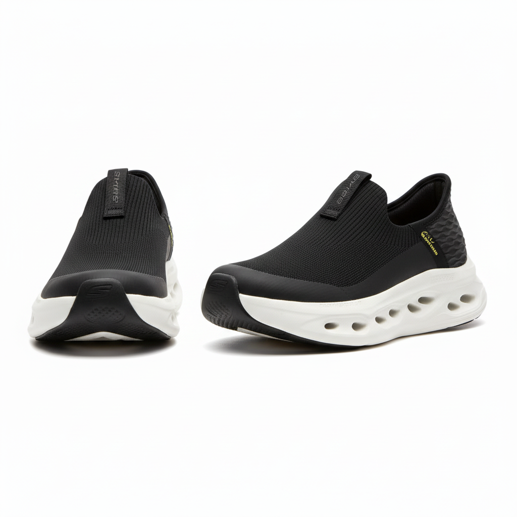 Ghost Mannequin — Black Slip-On Chunky Sneaker