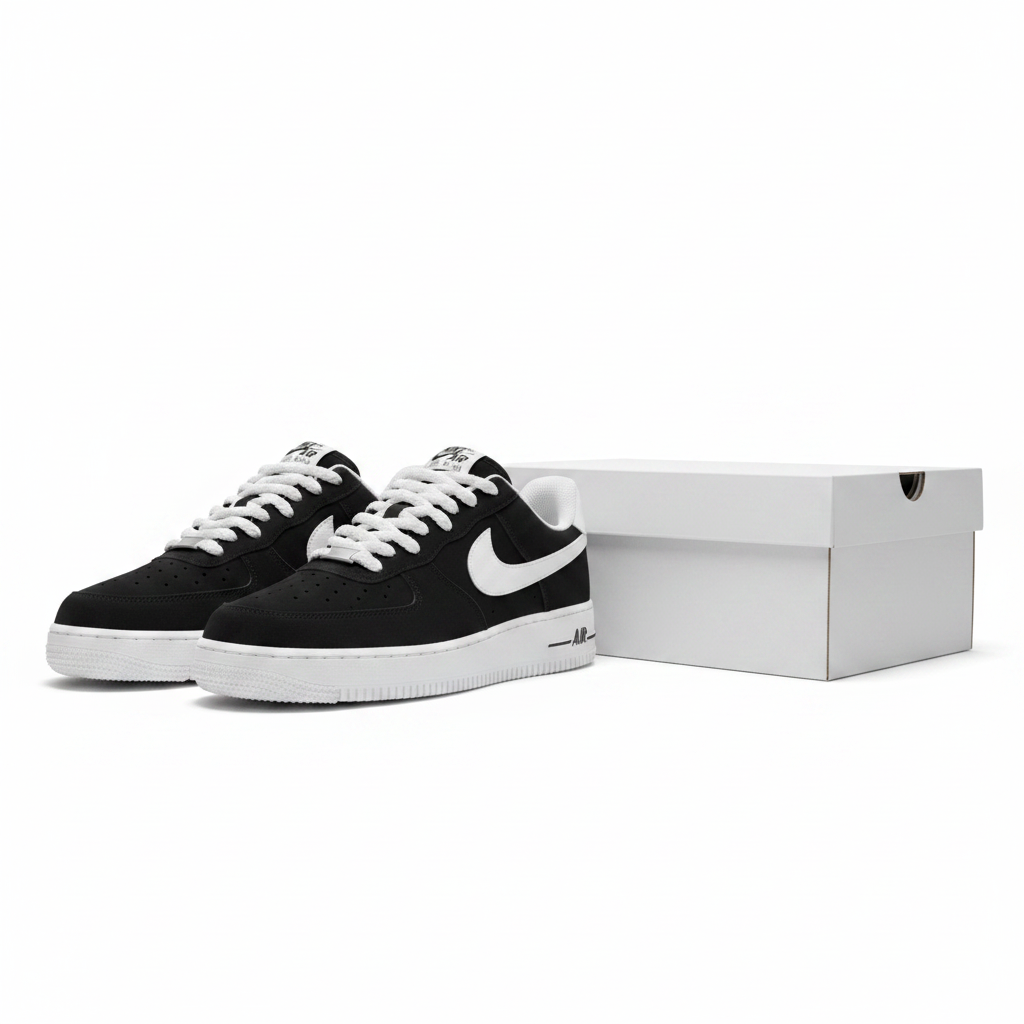 Ghost Mannequin – Black White Suede with Plain Box