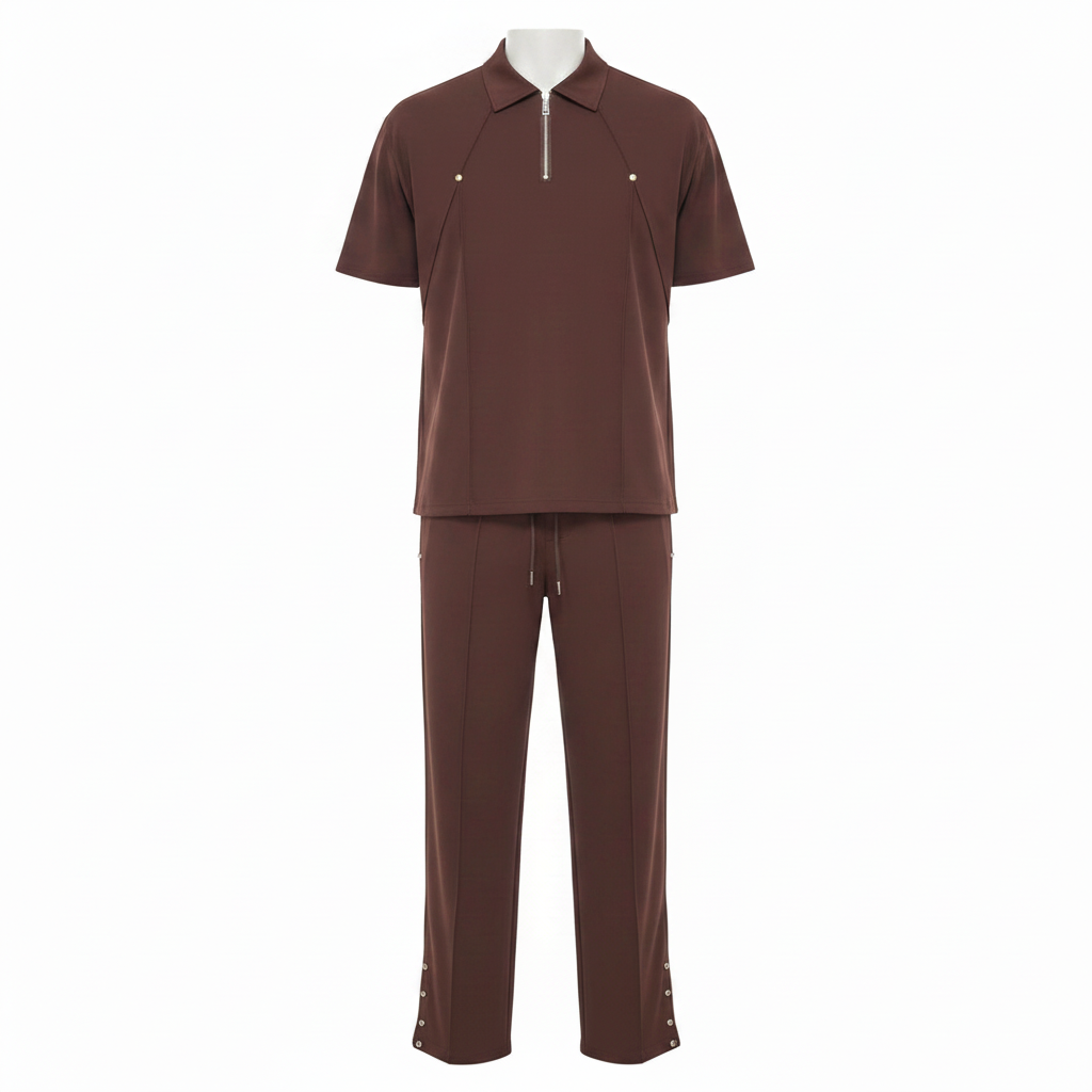 Ghost Mannequin — Chocolate Brown Polo & Trouser Set