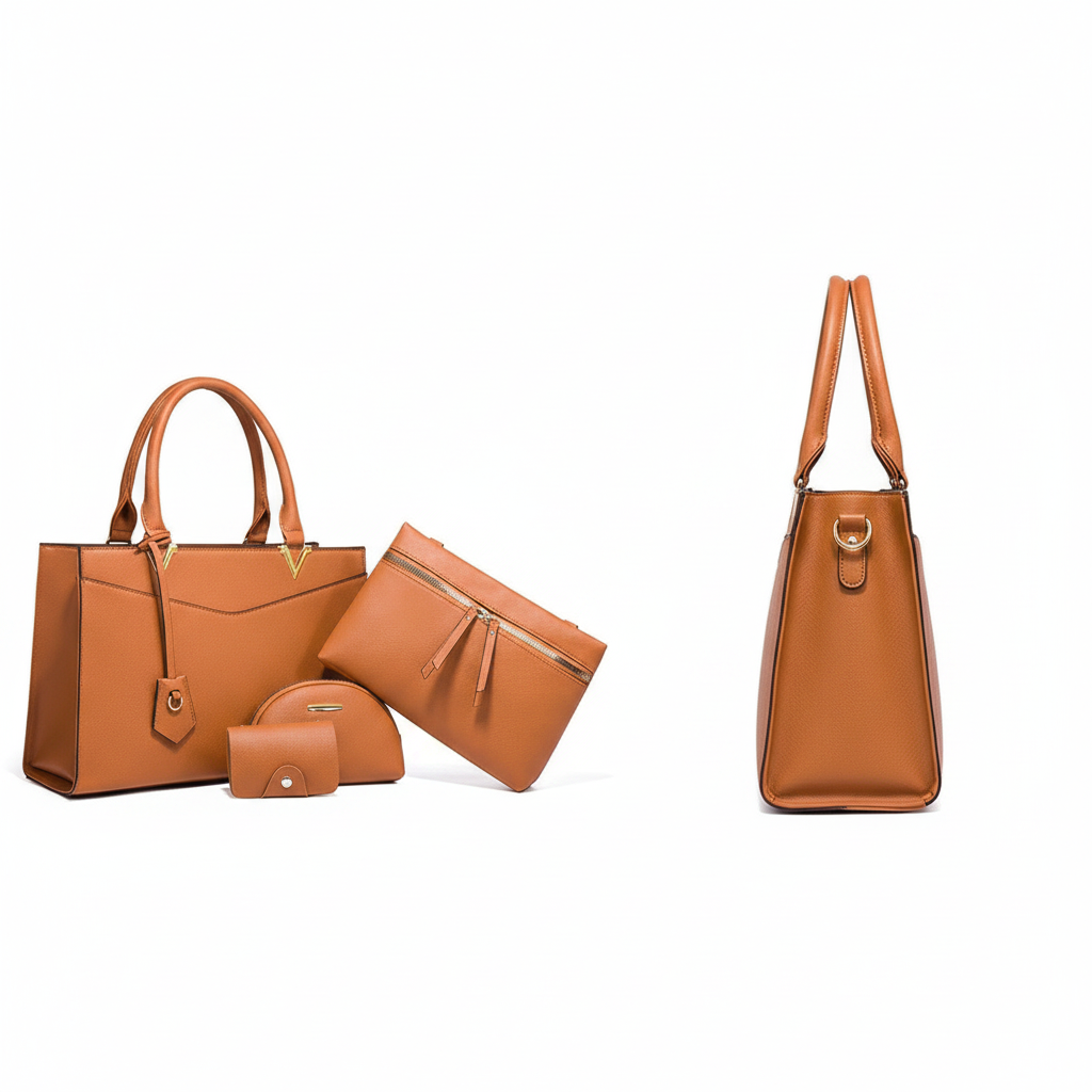 Women's 4-in-One Structured Tote Bag Set