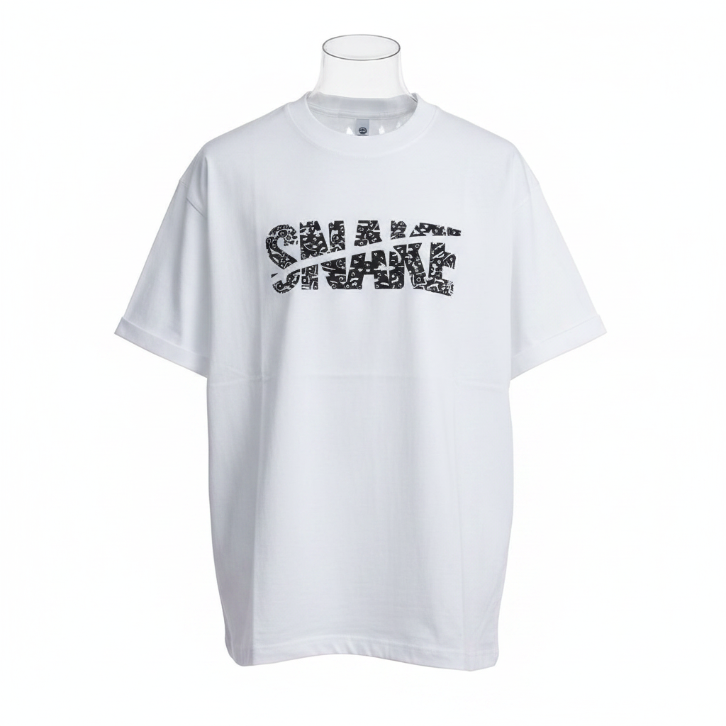 Ghost Mannequin Front - White Snake Tee (Corrected)