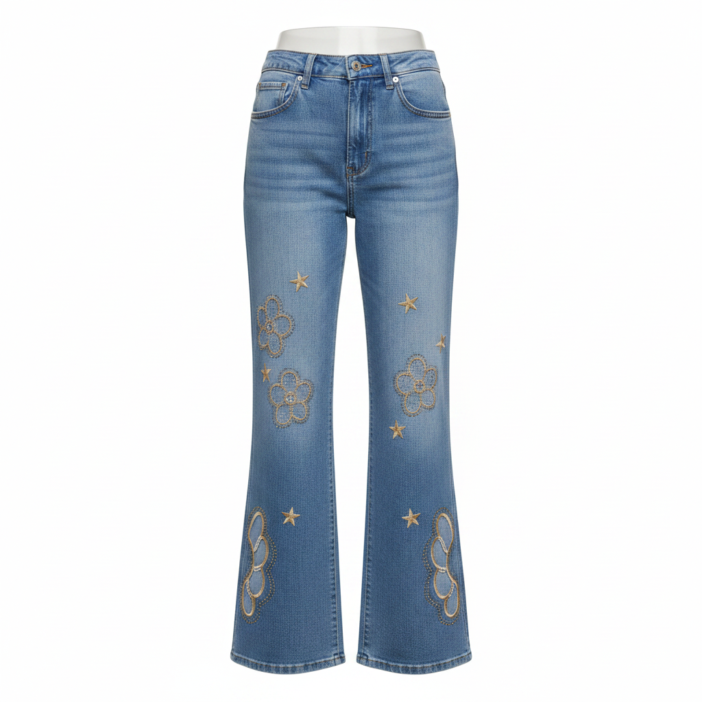 Ghost Mannequin Front - Wide-Leg Jeans