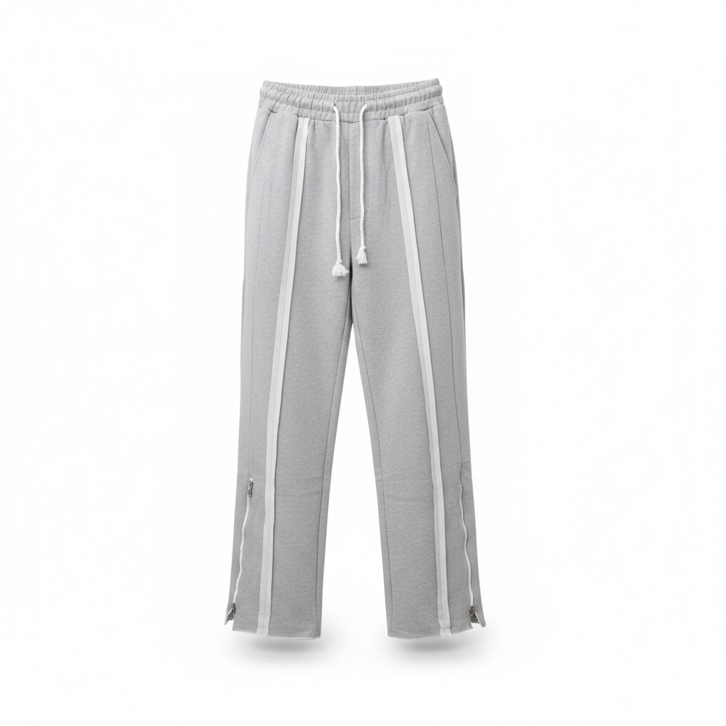 Ghost Mannequin – Grey Side-Stripe Jogger Pants