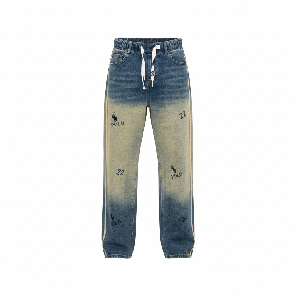 Ghost Mannequin – Men's Vintage Acid-Wash Baggy Denim Jeans