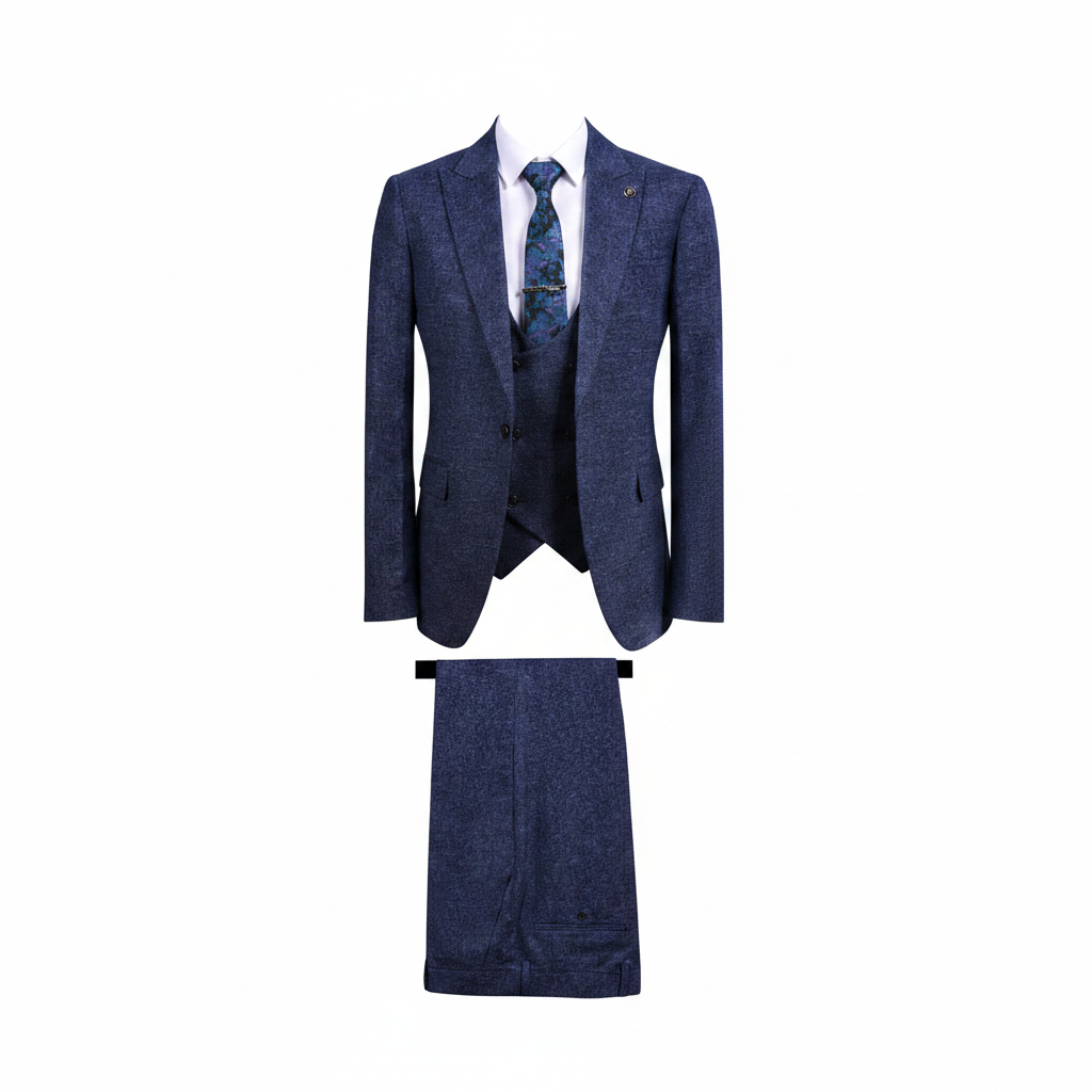 Ghost Mannequin – Navy Blue 3-Piece Suit