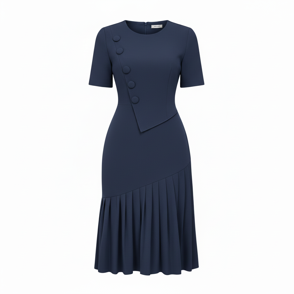 Ghost Mannequin Navy Blue Dress