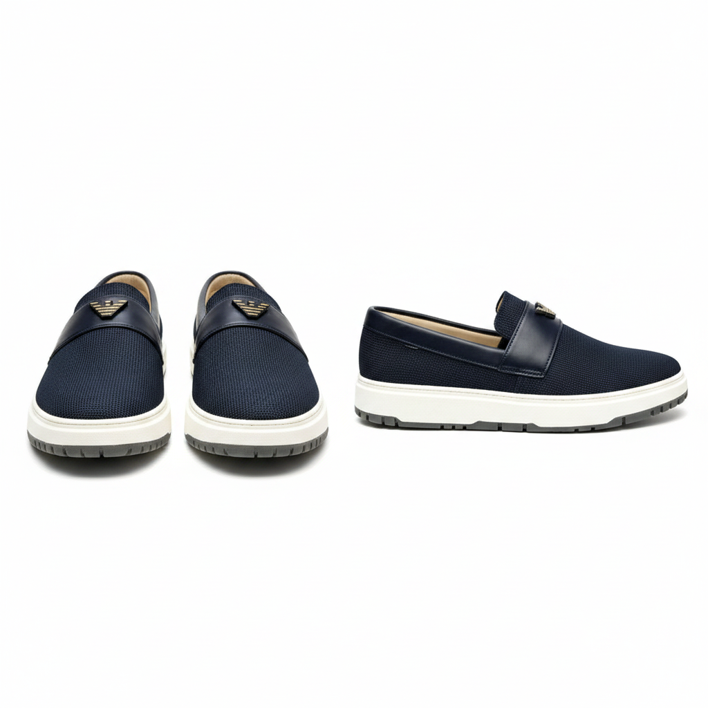 Ghost Mannequin – Navy Canvas Slip-On