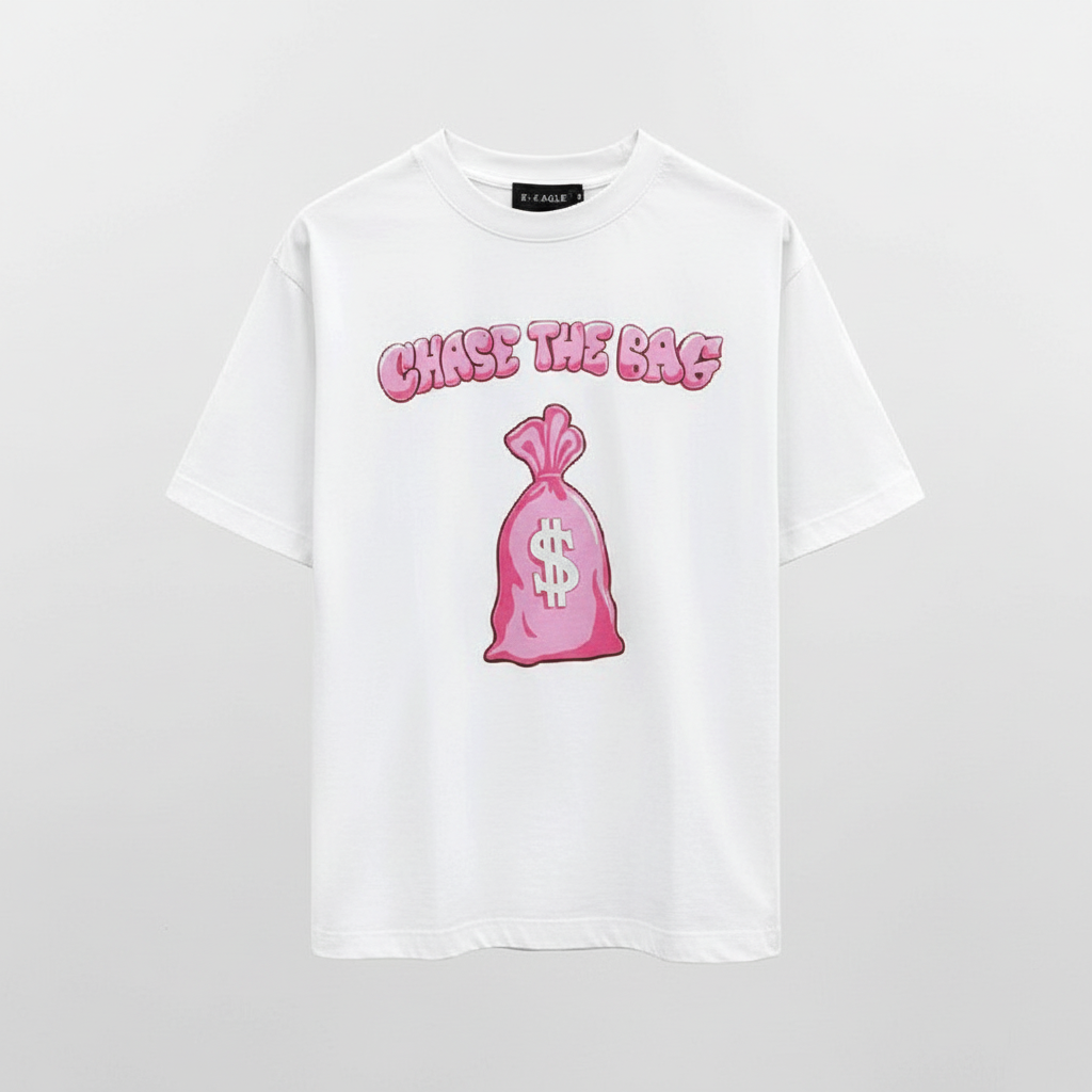 Ghost mannequin preview for the white graphic T-shirt