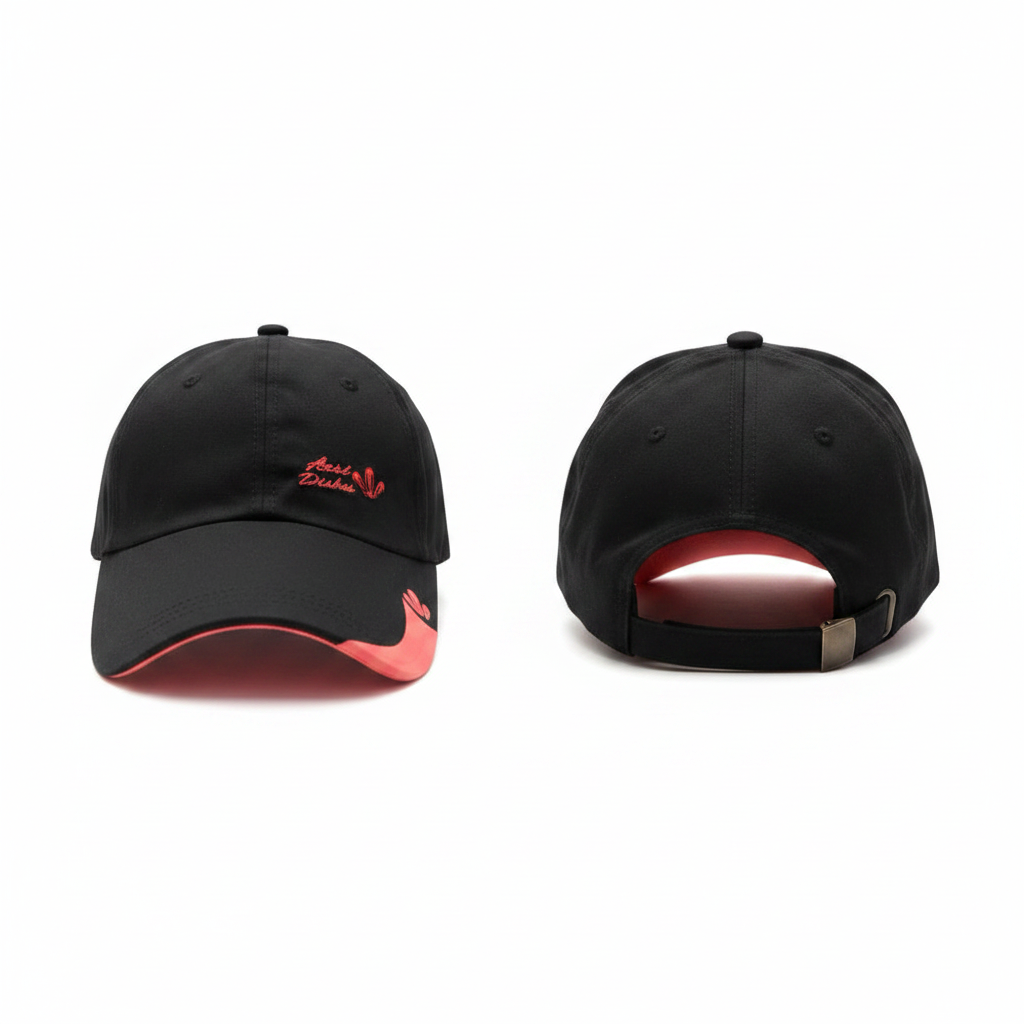 Ghost Mannequin Redo – Black Floral Coral Brim Cap