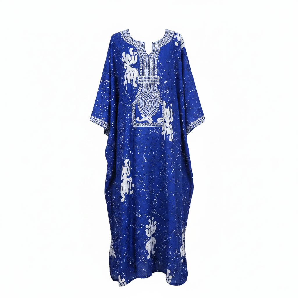 Ghost Mannequin – Royal Blue Batik Boubou (no hood)