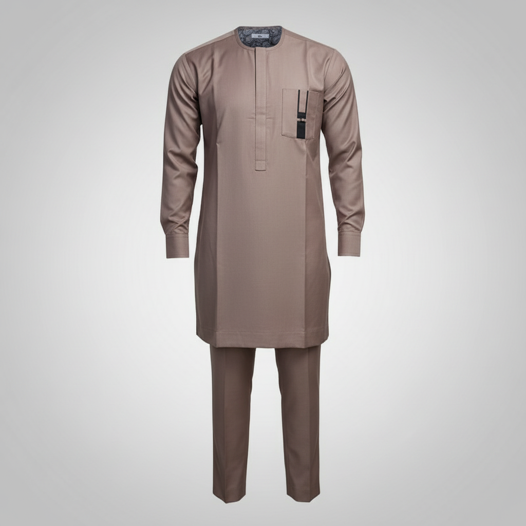 Ghost Mannequin – Taupe Brown Long-Sleeve Senator Set