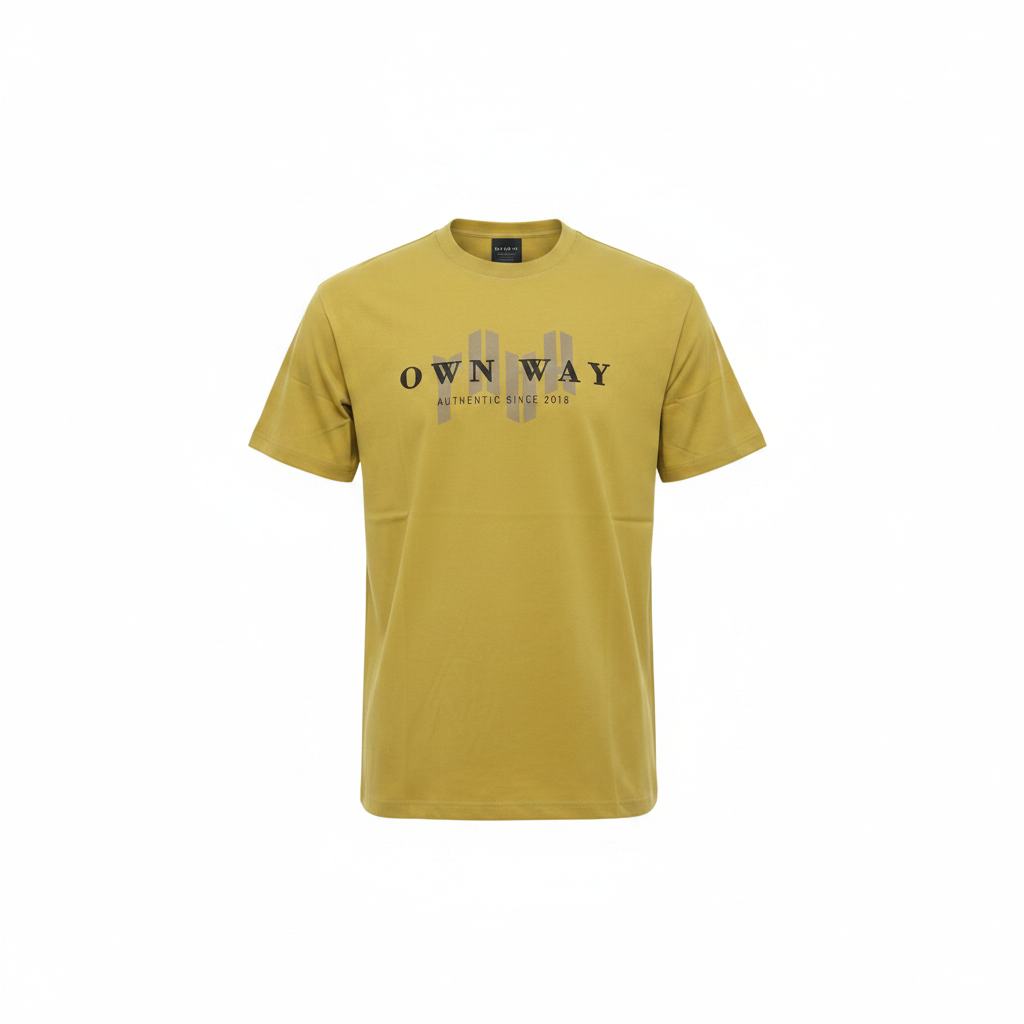 Ghost mannequin version of the mustard graphic tee