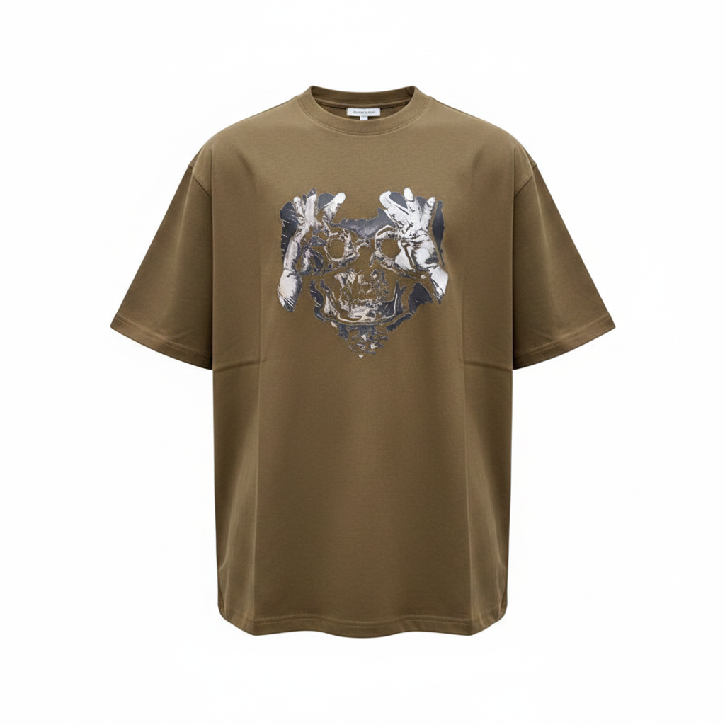 Ghost mannequin version of the olive crest tee