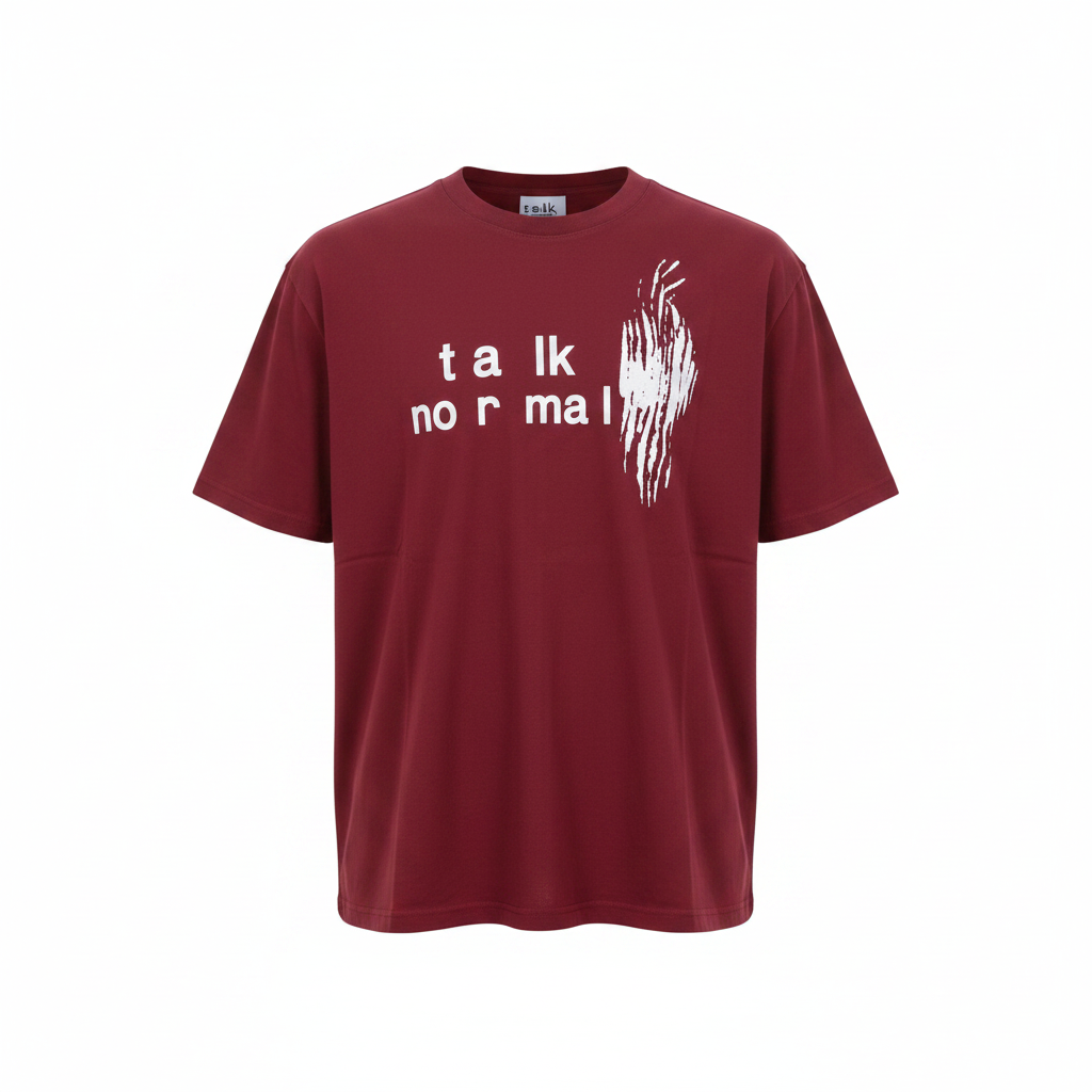 Ghost mannequin version of the red talk normal tee