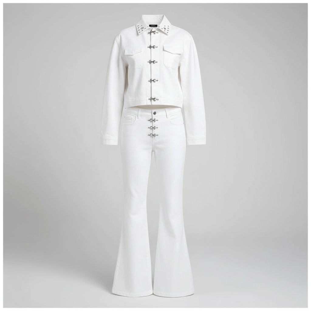 Ghost Mannequin – White Luxury Denim Set