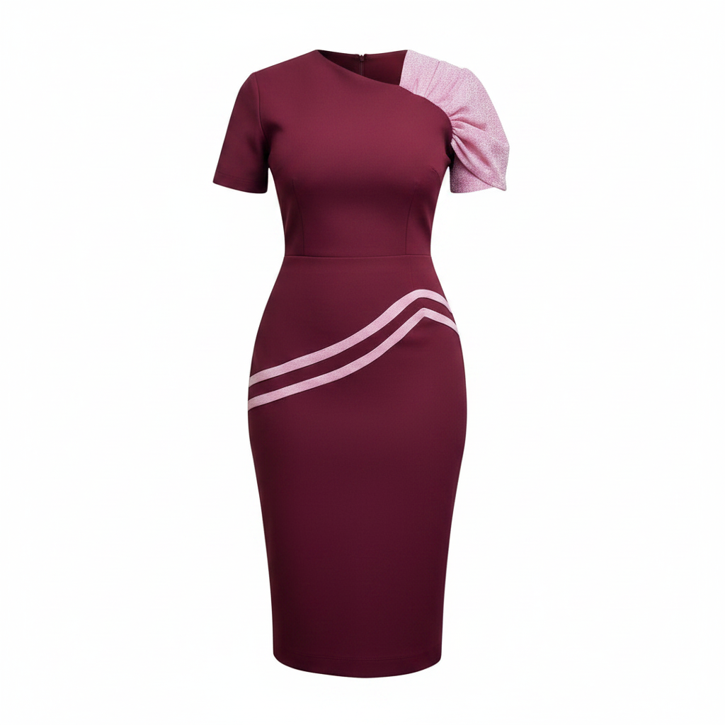 Ghost Mannequin – Women's Burgundy & Pink Co-Ord Set