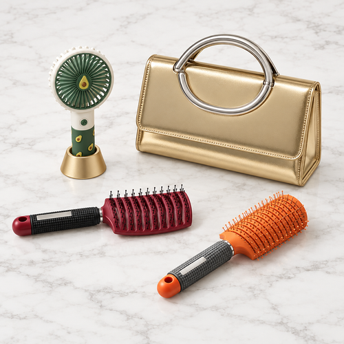 Gold handbag combo set