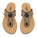 Gold Rhinestone T-Strap Flat Sandal – Ghost Mannequin