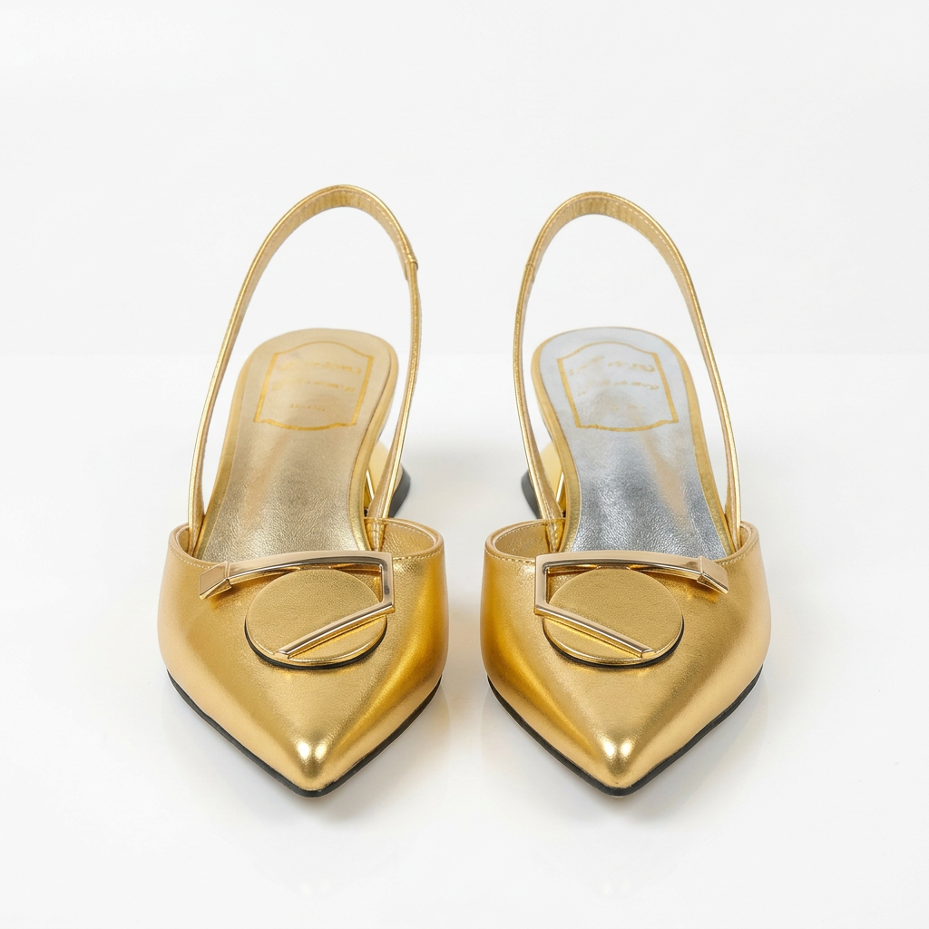 Gold shoe pair