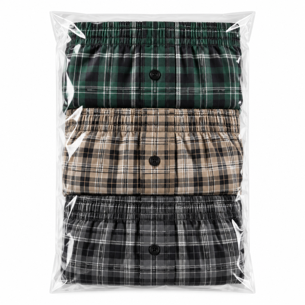 Green/Black Plaid 3-Pack – Clean Pack Shot