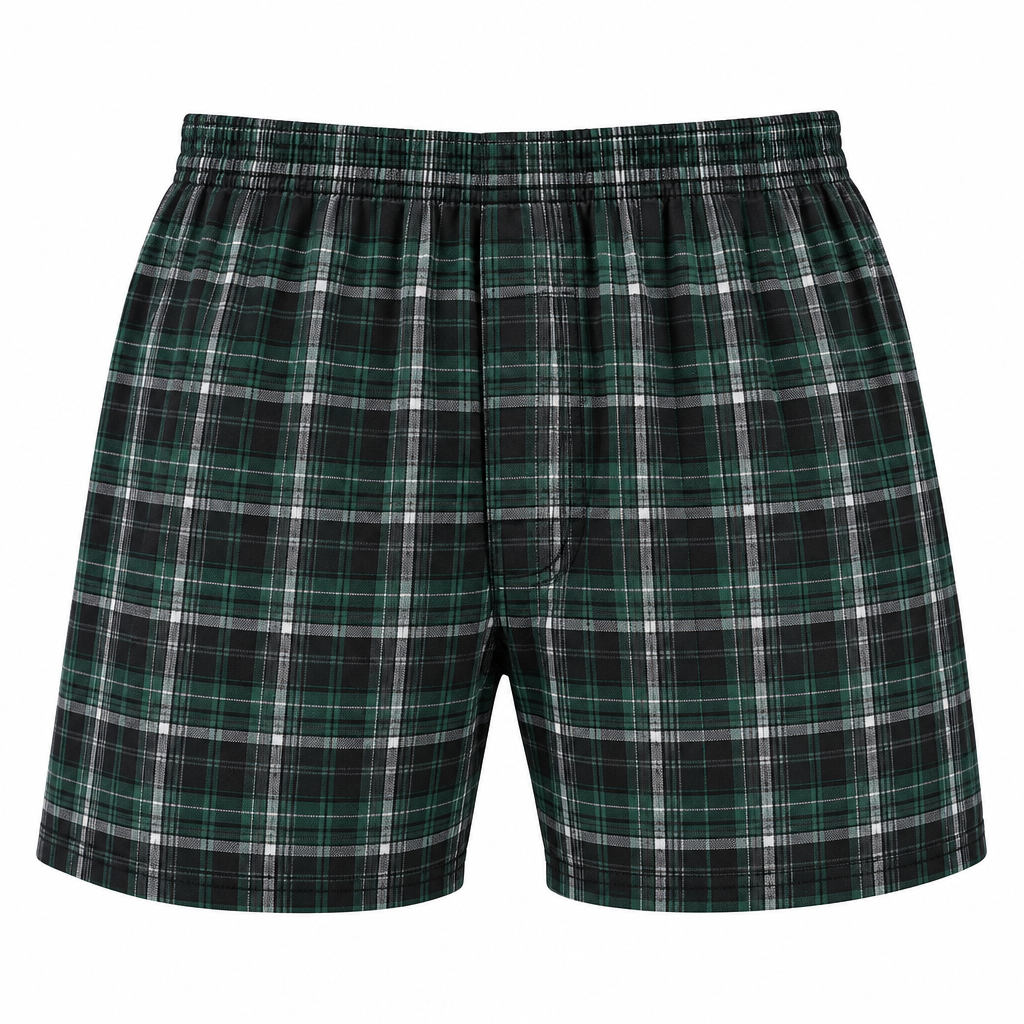 Green/Black Plaid Boxer – Ghost Mannequin