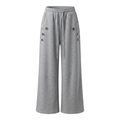 Grey button-tab trousers mannequin