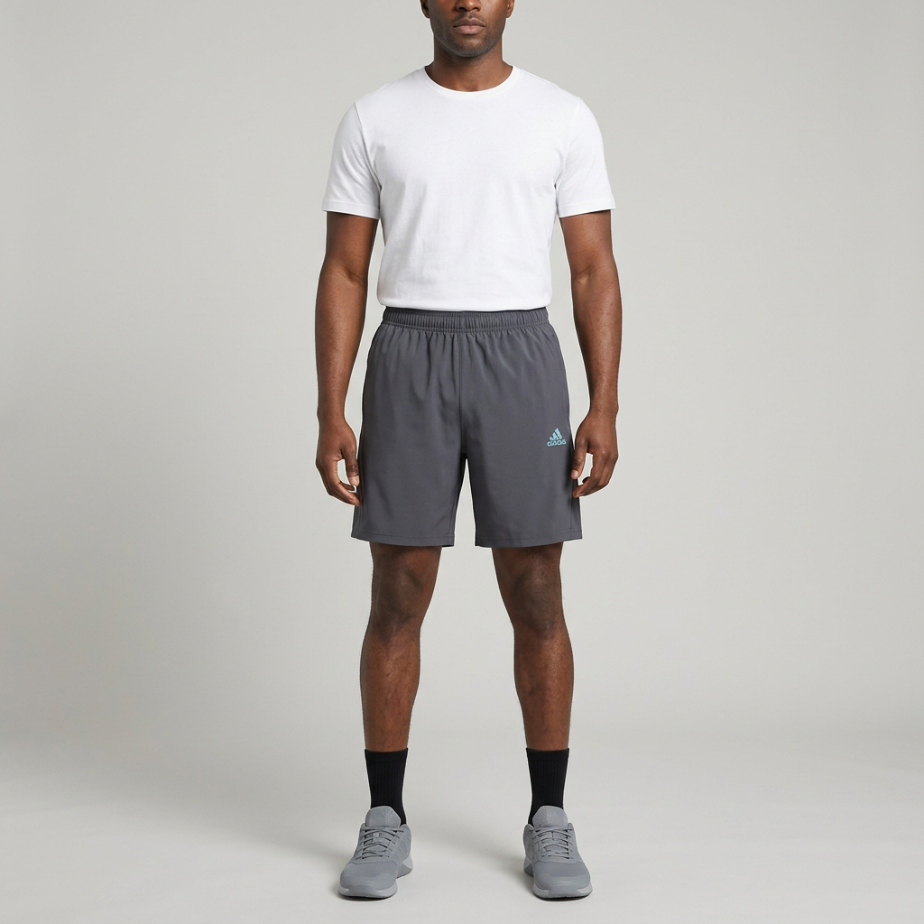 Grey shorts model image