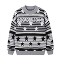 Grey star-and-stripe sweater product preview