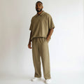 Olasco Wheat Khaki Polo & Trouser Set