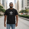 Black Nothing Empty Slogan Oversized Tee