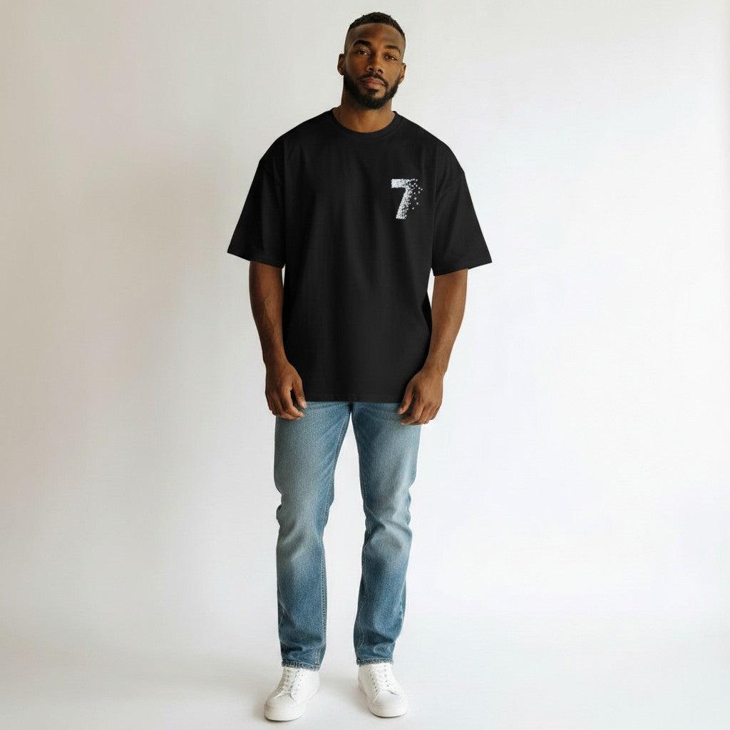 Lucky 7 Airplane Graphic Oversized Tee