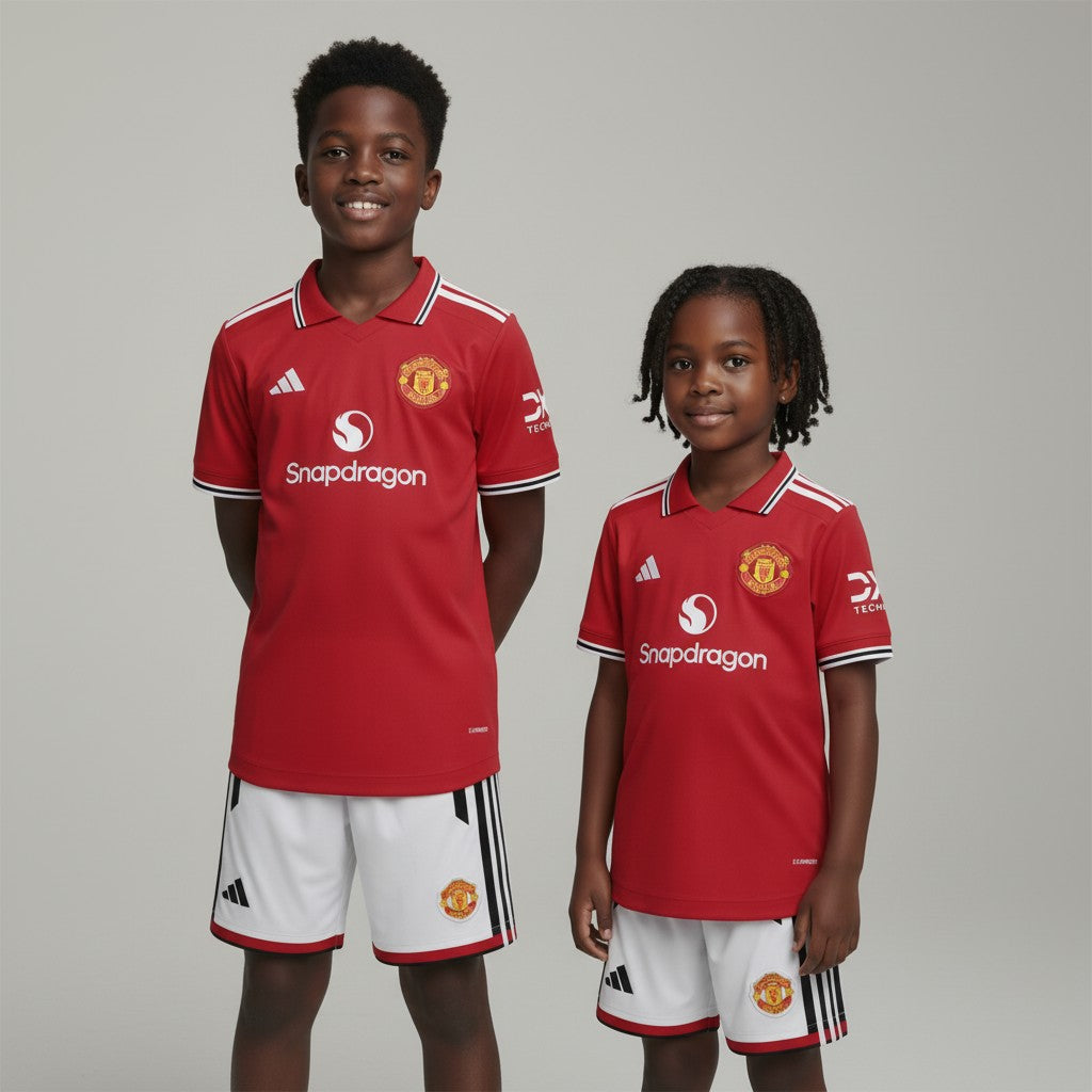 Man Utd FC Kids Football Kit — Red Snapdragon Set