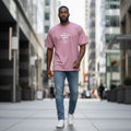 Mauve Nothing Empty Slogan Oversized Tee