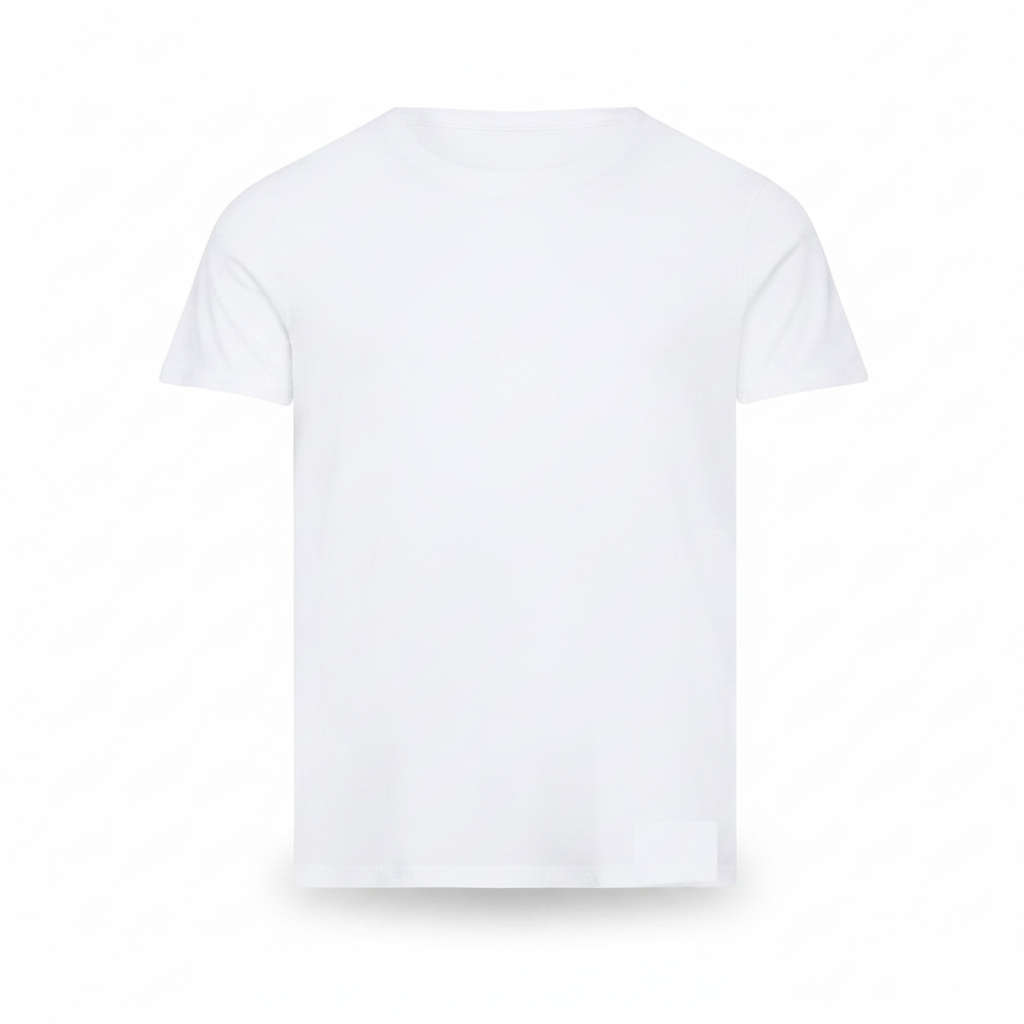 White Crew Neck Tee - Ghost Mannequin Front