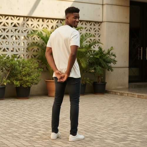 Marc O'Polo Est. Tee Off White – Back Model View