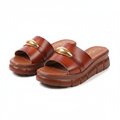JL-3552 Women's Platform Slide – Brown Ghost Mannequin
