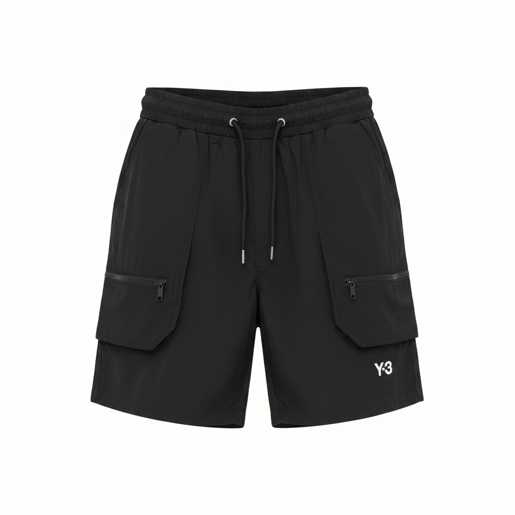 Men's Black Zip-Pocket Cargo Shorts – Ghost Mannequin