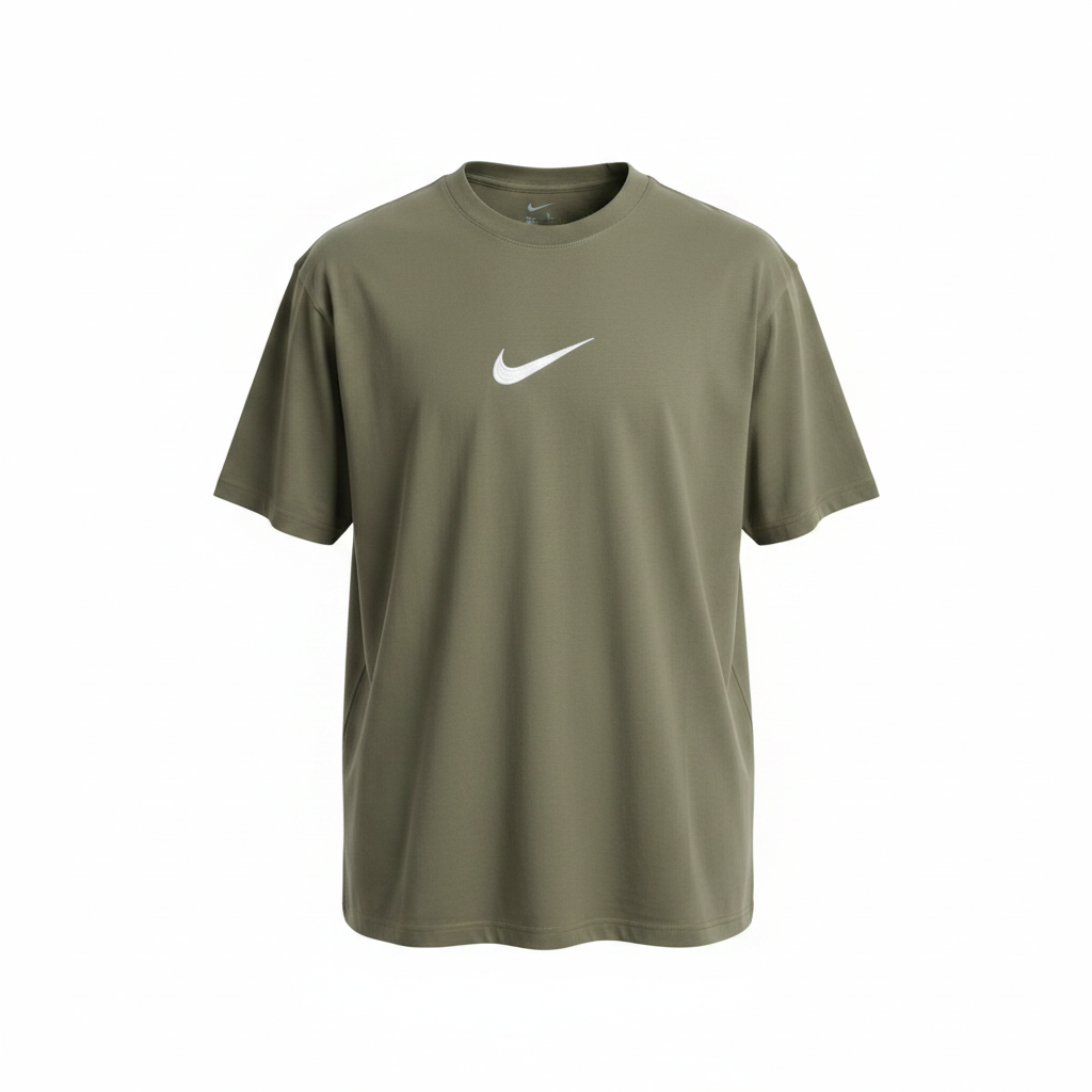 Swoosh Olive Cotton Graphic Tee – Ghost Mannequin