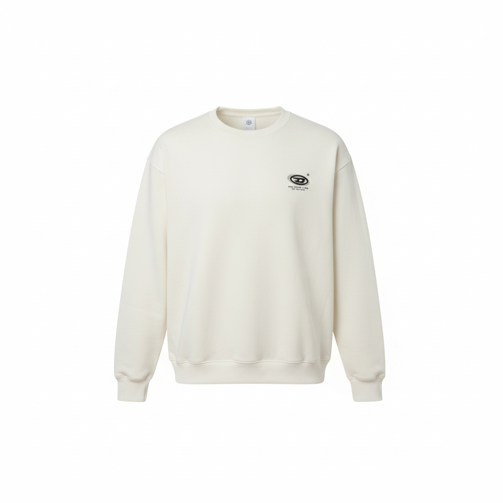 Dëgularen Sweatshirt Off-White – Front Ghost Mannequin