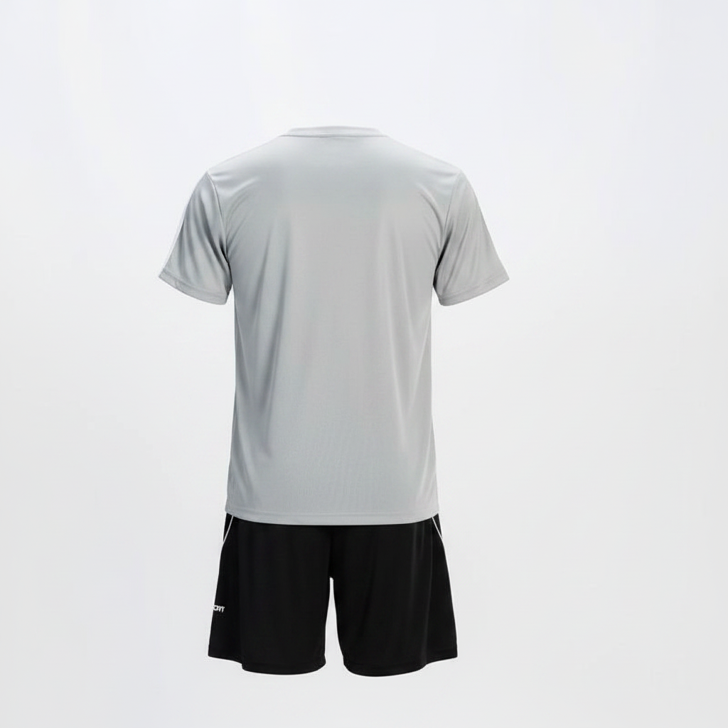 Grey Graphic Sports Set - Ghost Mannequin Back