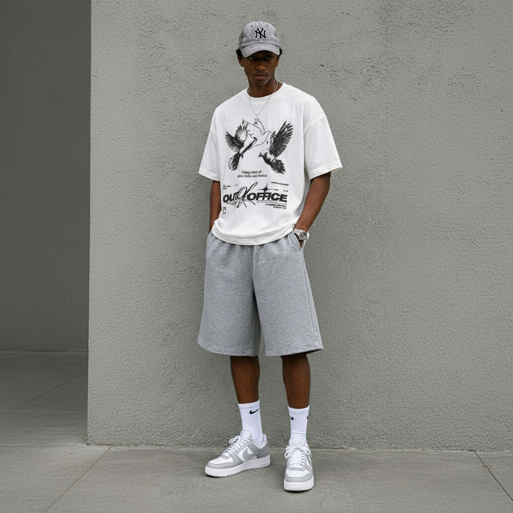 Out of Office Co-ord Set White – Model Shot