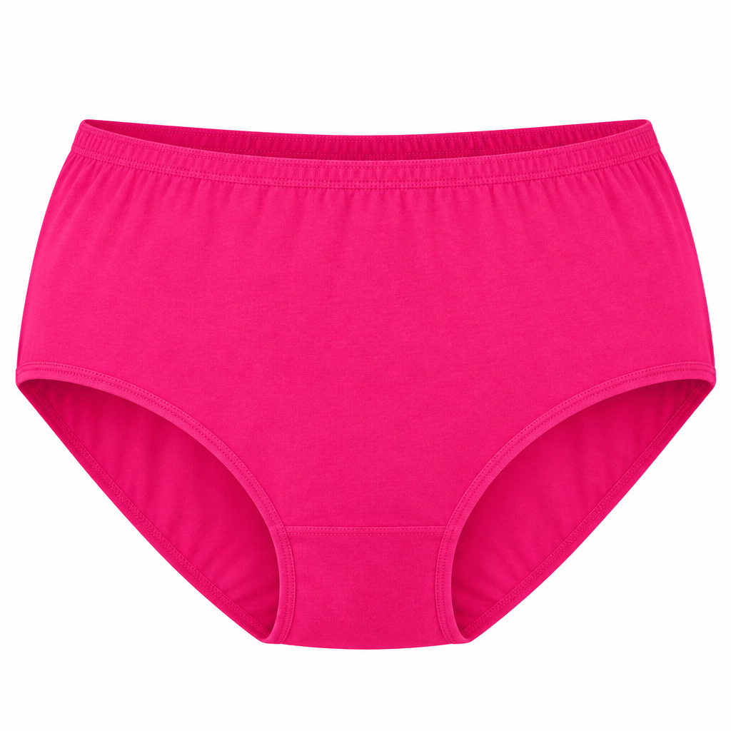 Plus Size Pure Cotton Brief – Hot Pink