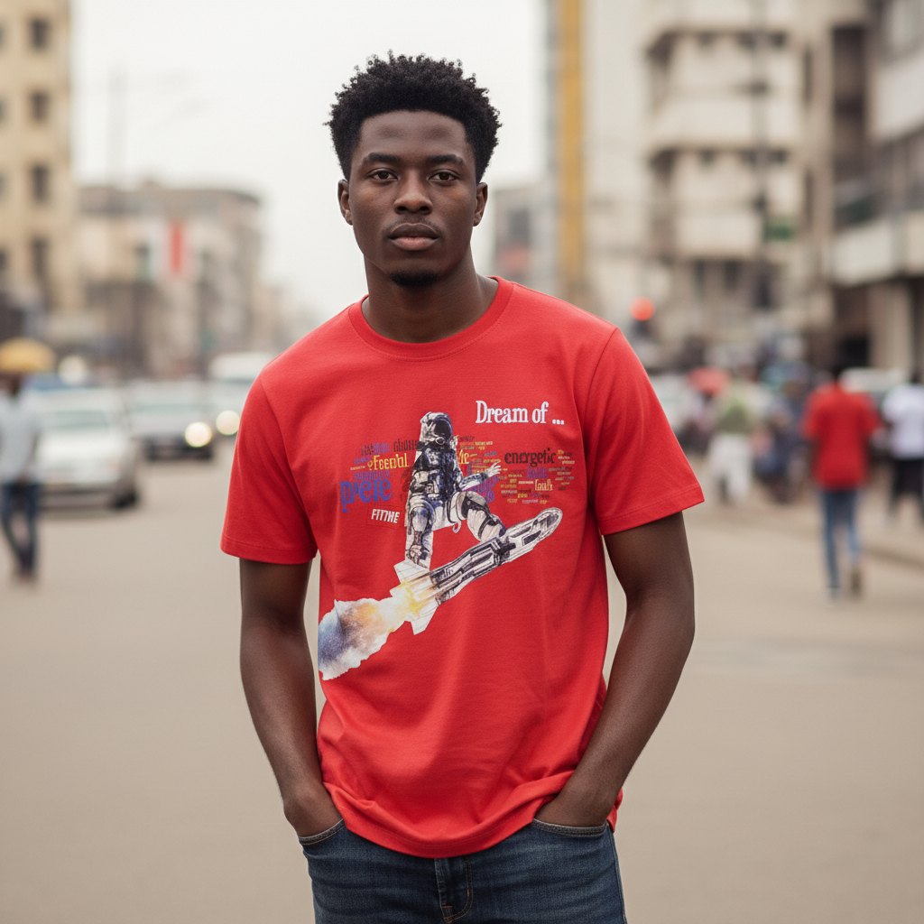 Dream of Rocket Graphic Tee - Model Shot