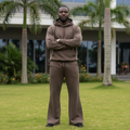 Male Nigerian Model - Mocha Flare Pants Front