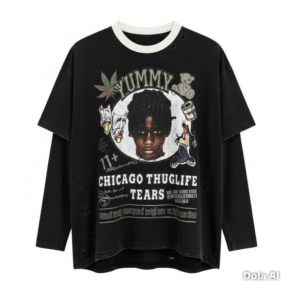 Men's Washed Black Distressed Graphic Oversized T-Shirt – Ghost Mannequin