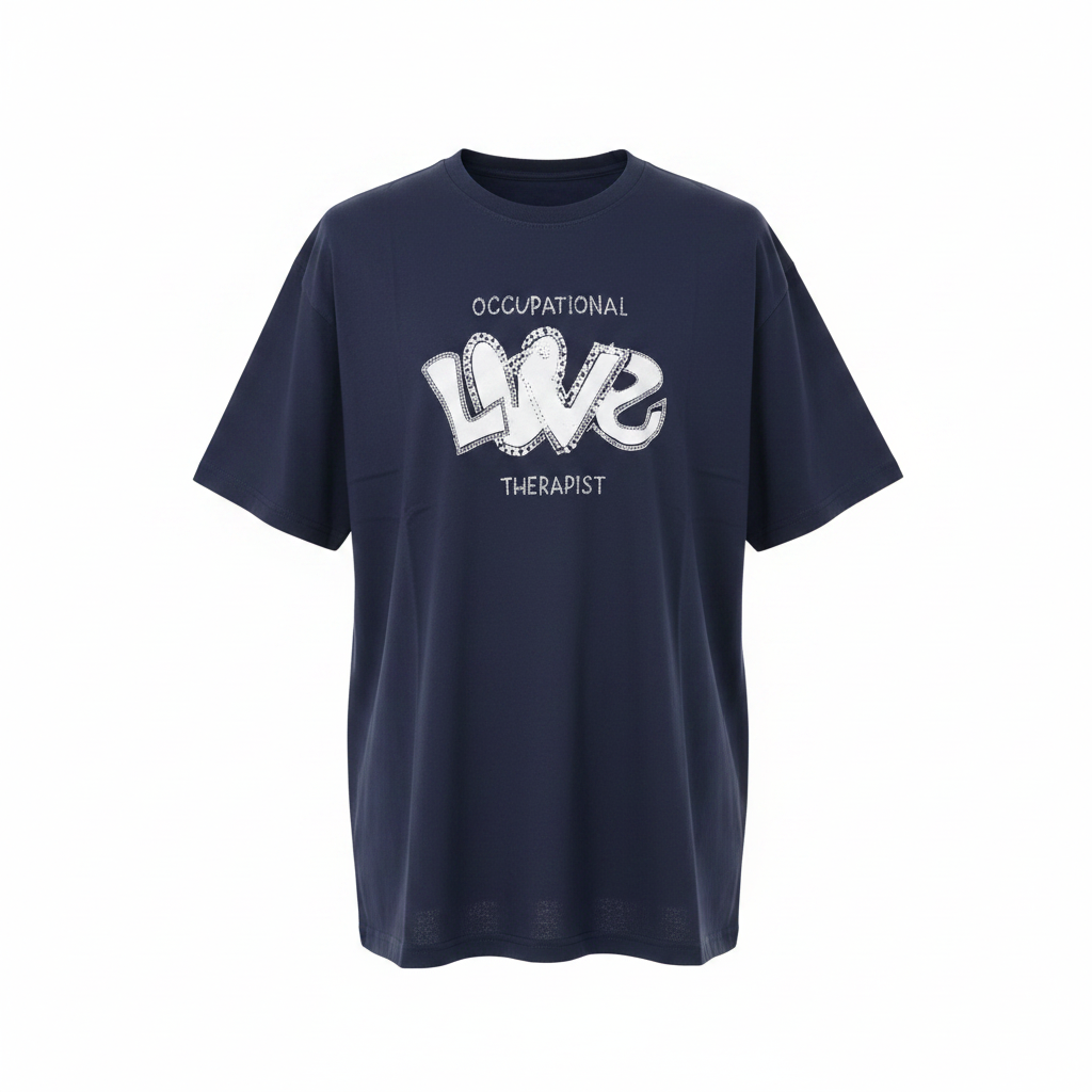 Navy Blue Graphic Tee - Ghost Mannequin Front